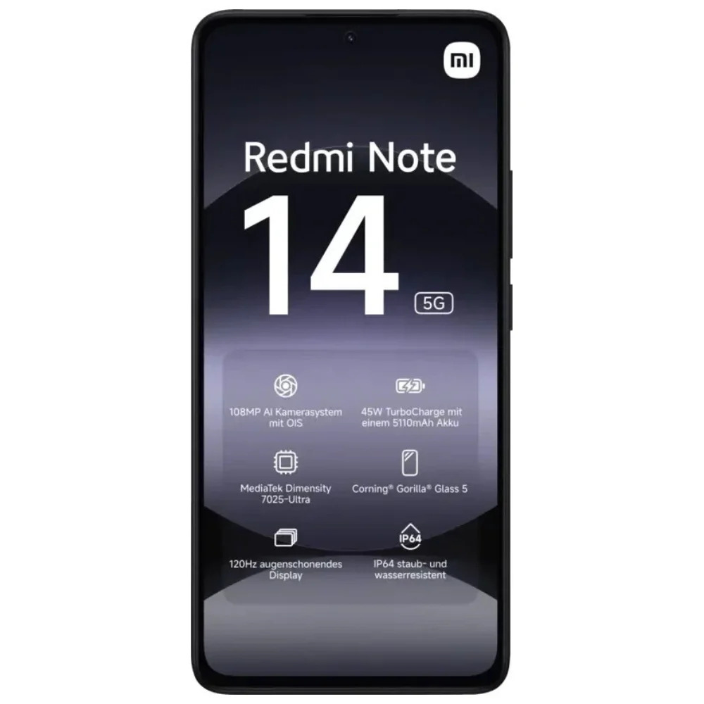 Xiaomi Redmi Note 14 5G Dual Sim 6.67" 8GB/256GB NFC IP64 Midnight Black Xiaomi Redmi Note 14 5G Dual Sim 6.67" 8GB/256GB NFC IP64 Midnight Black