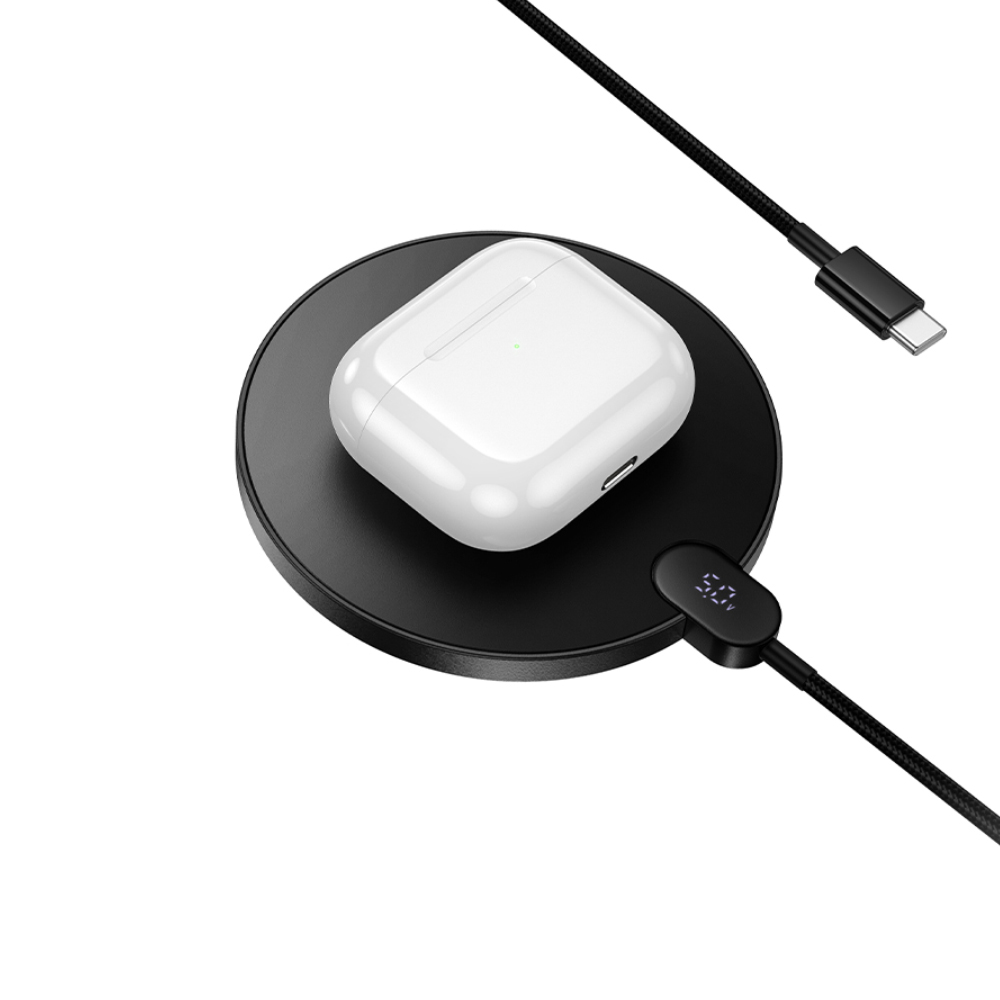 Ασύρματος Φορτιστής Hoco CW62 Peak PD15W Ultra-thin με Ψηφιακή Ένδειξη Φόρτισης 1.2m Μαύρος Ασύρματος Φορτιστής Hoco CW62 Peak PD15W Ultra-thin με Ψηφιακή Ένδειξη Φόρτισης 1.2m Μαύρος