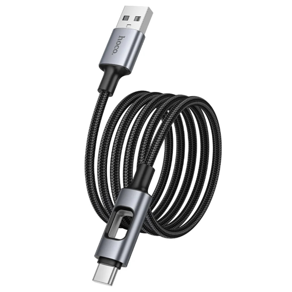 Καλώδιο Hoco U144 USB-A σε USB-C Fast Charging 2.4A με Φωτισμό Braided Μαύρο 1.2m Καλώδιο Hoco U144 USB-A σε USB-C Fast Charging 2.4A με Φωτισμό Braided Μαύρο 1.2m