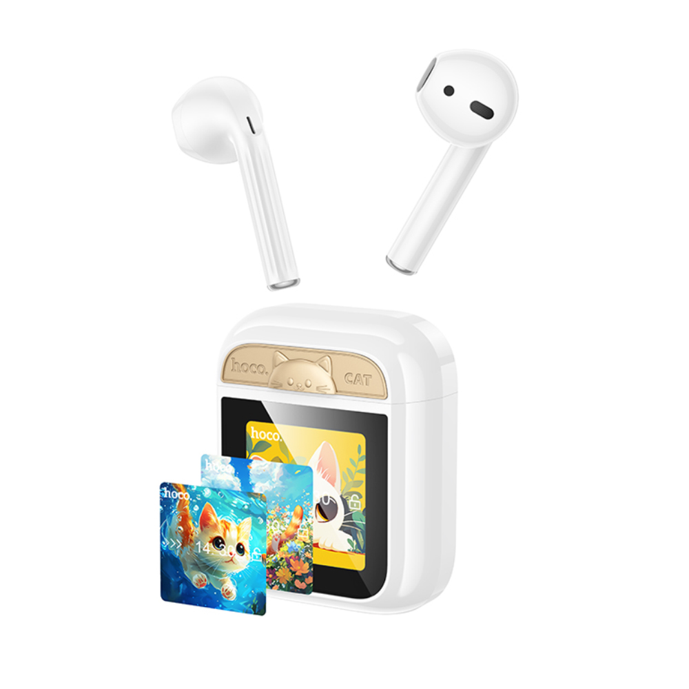 Wireless Hands Free Hoco EW86 Cat v5.4 300mAh 3.5 Ώρες Ομιλίας και Οθόνη Αφής Πολλαπλών Λειτουργιών Λευκά Wireless Hands Free Hoco EW86 Cat v5.4 300mAh 3.5 Ώρες Ομιλίας και Οθόνη Αφής Πολλαπλών Λειτουργιών Λευκά