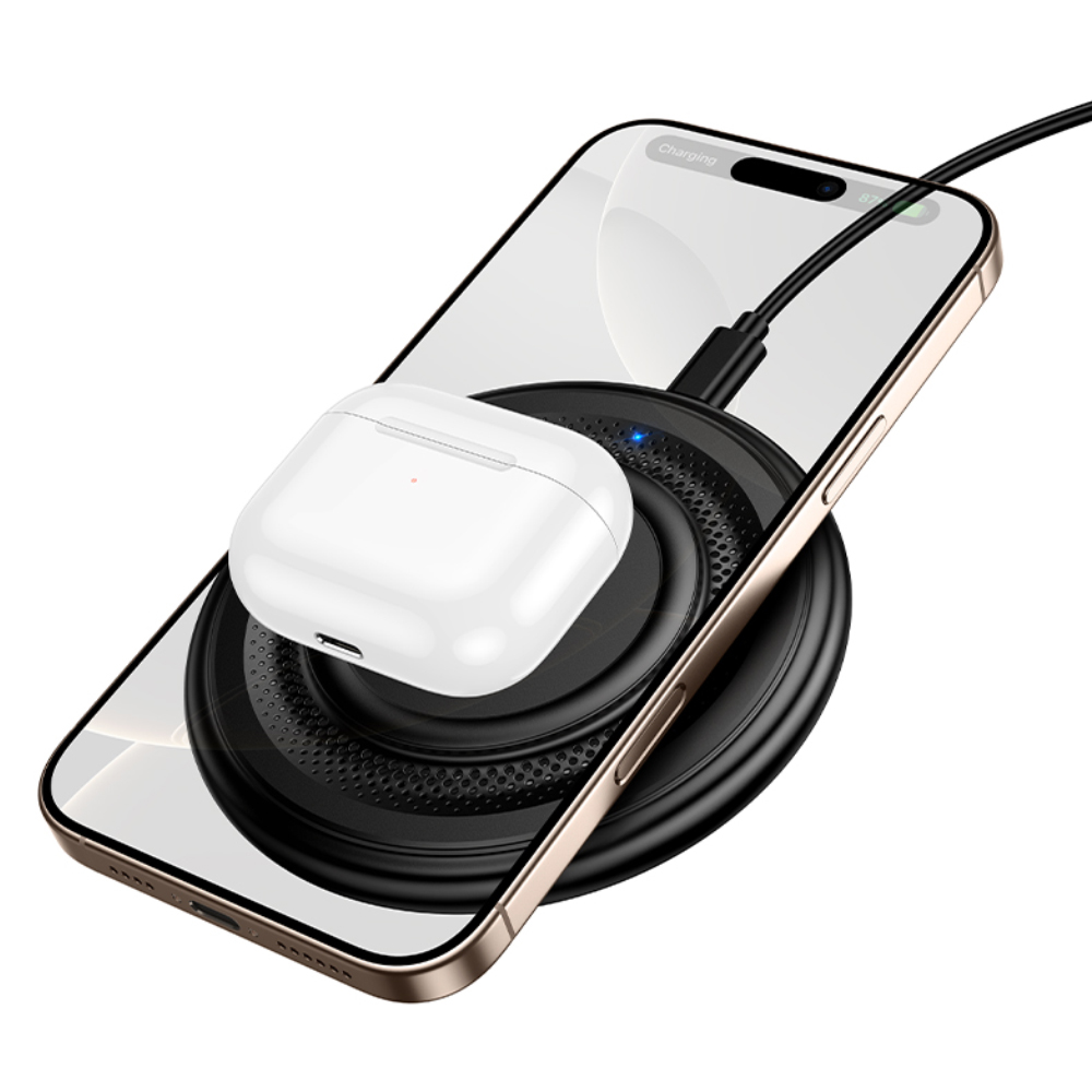 Ασύρματος Φορτιστής Borofone BQ40 Crown Magnetic Magsafe 15W με Καλώδιο USB-A Μαύρος Ασύρματος Φορτιστής Borofone BQ40 Crown Magnetic Magsafe 15W με Καλώδιο USB-A Μαύρος