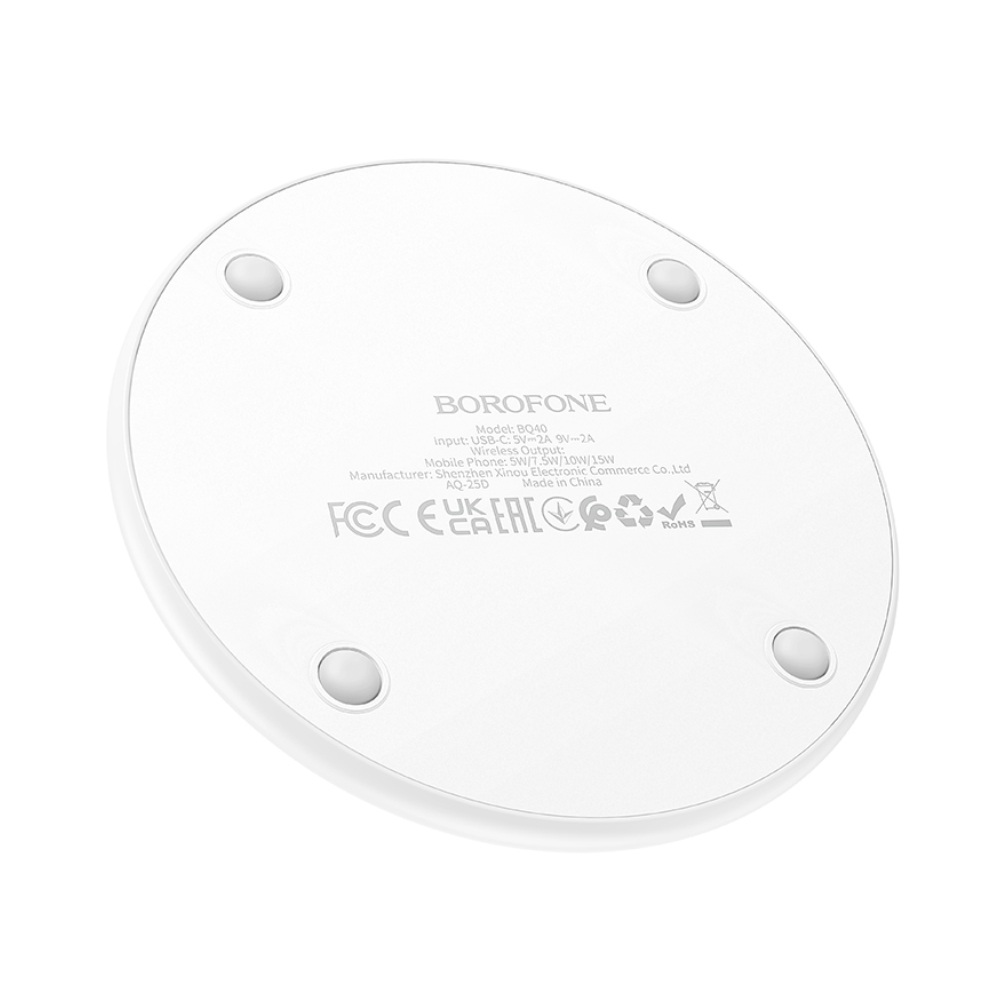 Ασύρματος Φορτιστής Borofone BQ40 Crown Magnetic Magsafe 15W με Καλώδιο USB-A Λευκός Ασύρματος Φορτιστής Borofone BQ40 Crown Magnetic Magsafe 15W με Καλώδιο USB-A Λευκός