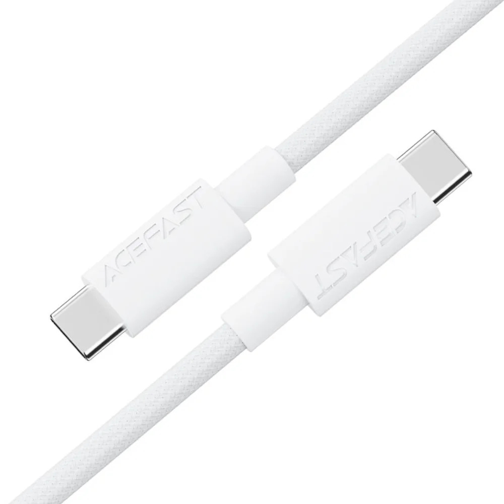 Καλώδιο Acefast C18-03 USB-C σε USB-C 60W 20V/3A USB2.0 Braided Λευκό 1.2m Καλώδιο Acefast C18-03 USB-C σε USB-C 60W 20V/3A USB2.0 Braided Λευκό 1.2m