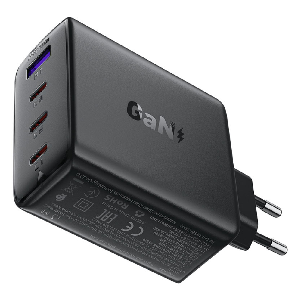 Φορτιστής Ταξιδίου Acefast A94 Fast Charging με 3xUSB-C + 1xUSB-A PD100W GaN Μαύρος Φορτιστής Ταξιδίου Acefast A94 Fast Charging με 3xUSB-C + 1xUSB-A PD100W GaN Μαύρος