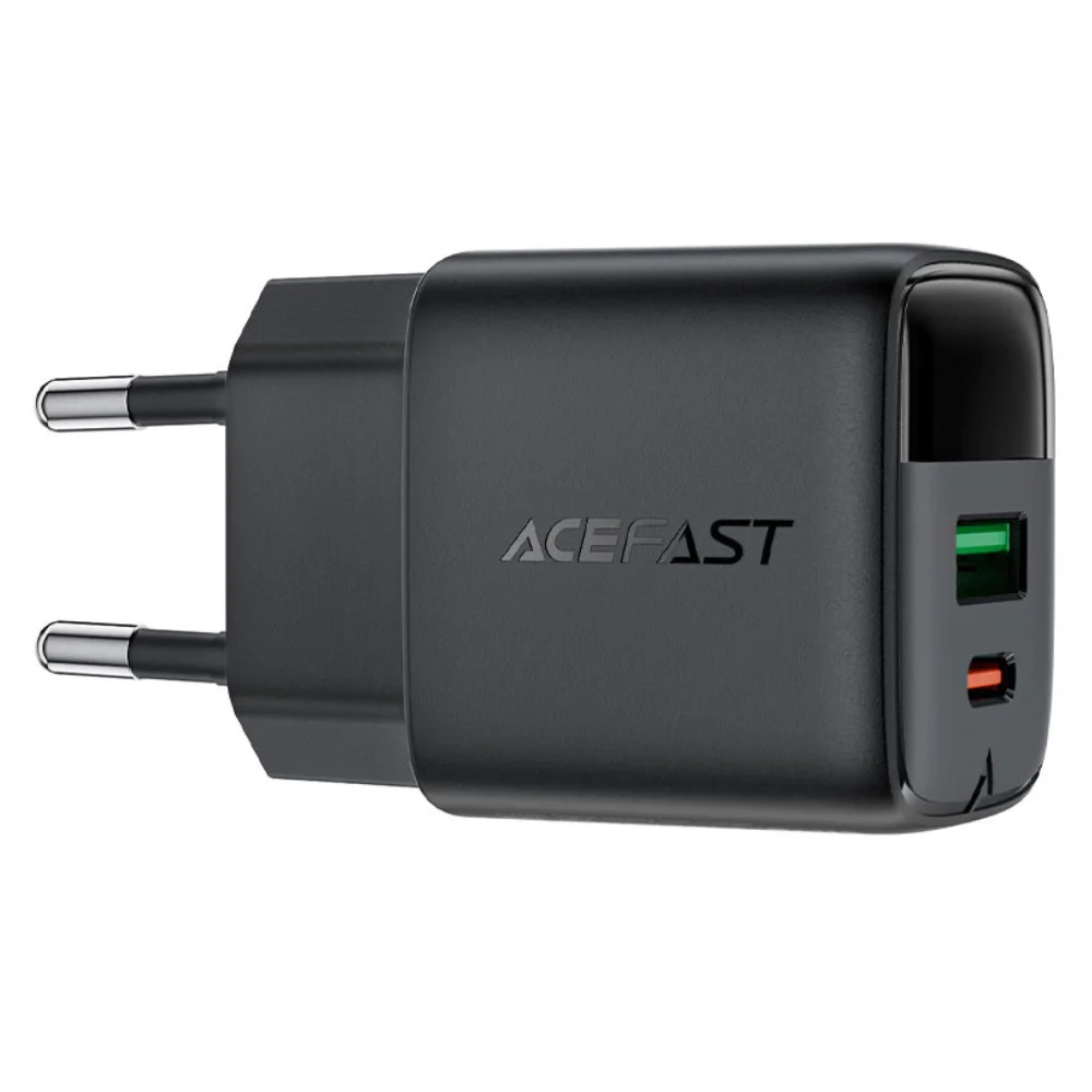 Φορτιστής Ταξιδίου Acefast A114 Fast Charging 1xUSB-A + 1xUSB-C PD25W QC3.0 GaN με LED Ένδειξη Μαύρος Φορτιστής Ταξιδίου Acefast A114 Fast Charging 1xUSB-A + 1xUSB-C PD25W QC3.0 GaN με LED Ένδειξη Μαύρος
