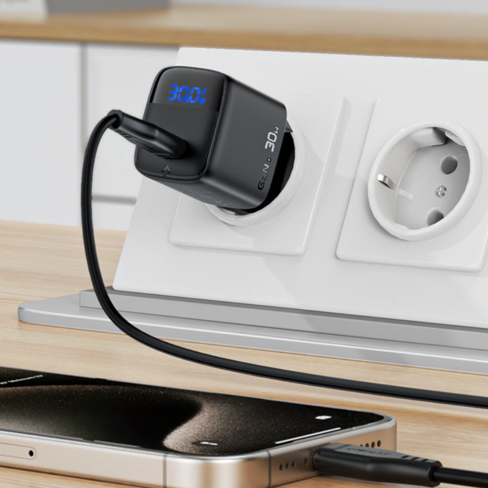 Φορτιστής Ταξιδίου Acefast A115 Fast Charging USB-C PD30W 3.0A GaN με LED Ένδειξη Φόρτισης Μαύρος Φορτιστής Ταξιδίου Acefast A115 Fast Charging USB-C PD30W 3.0A GaN με LED Ένδειξη Φόρτισης Μαύρος