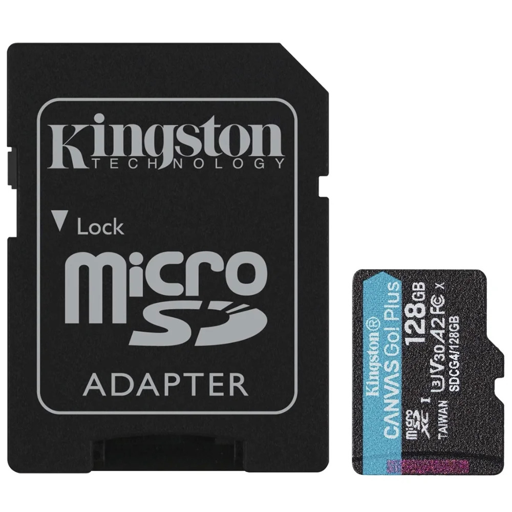 Κάρτα Μνήμης Kingston CanvasGo+ MicroSDXC 128GB Class 10 με SD Αντάπτορα εως 200Mb/s SDCG4/128GB Κάρτα Μνήμης Kingston CanvasGo+ MicroSDXC 128GB Class 10 με SD Αντάπτορα εως 200Mb/s SDCG4/128GB