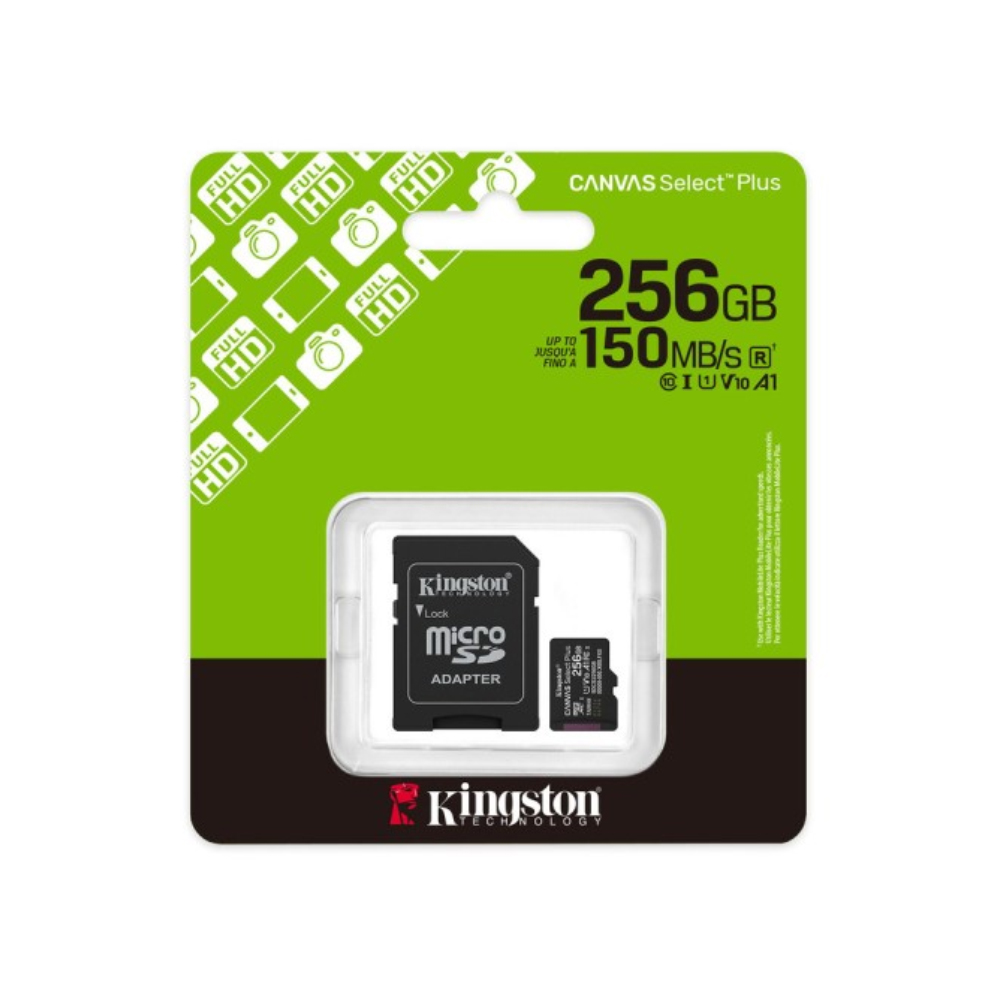 Κάρτα Μνήμης Kingston Canvas Select Plus+ MicroSDXC 256GB Class 10 με SD Adapter έως 150MB/s SDCS3/256GB Κάρτα Μνήμης Kingston Canvas Select Plus+ MicroSDXC 256GB Class 10 με SD Adapter έως 150MB/s SDCS3/256GB