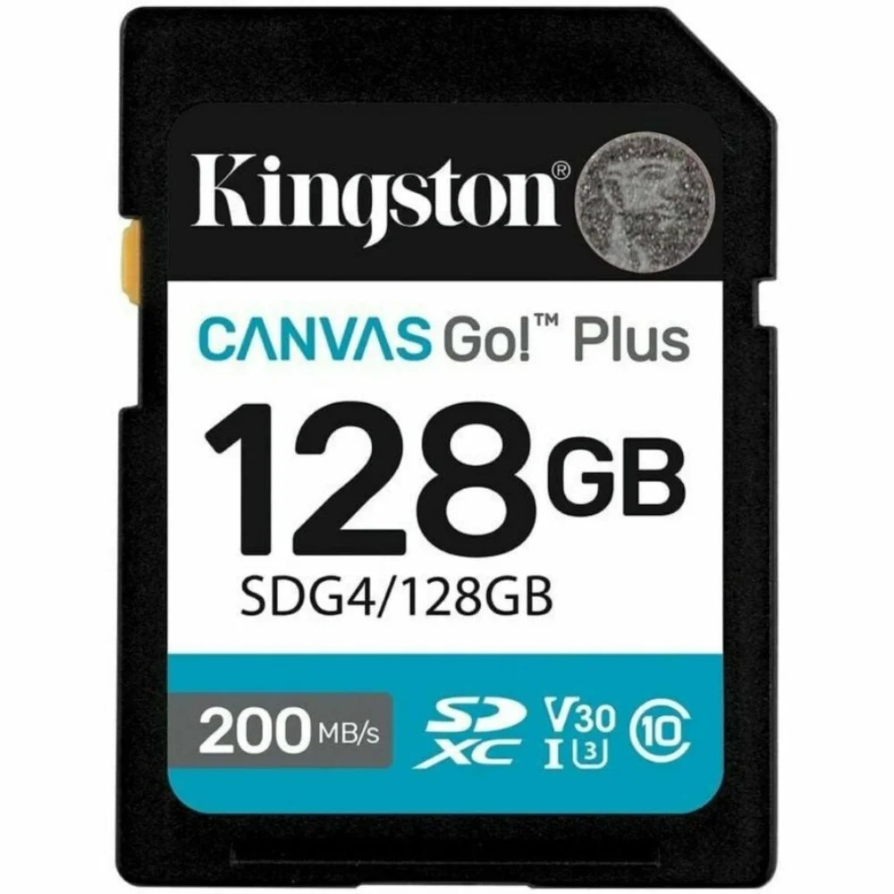 Κάρτα Μνήμης Kingston CanvasGo+ SDXC 128GB Class 10 εως 200Mb/s SDG4/128GB Κάρτα Μνήμης Kingston CanvasGo+ SDXC 128GB Class 10 εως 200Mb/s SDG4/128GB