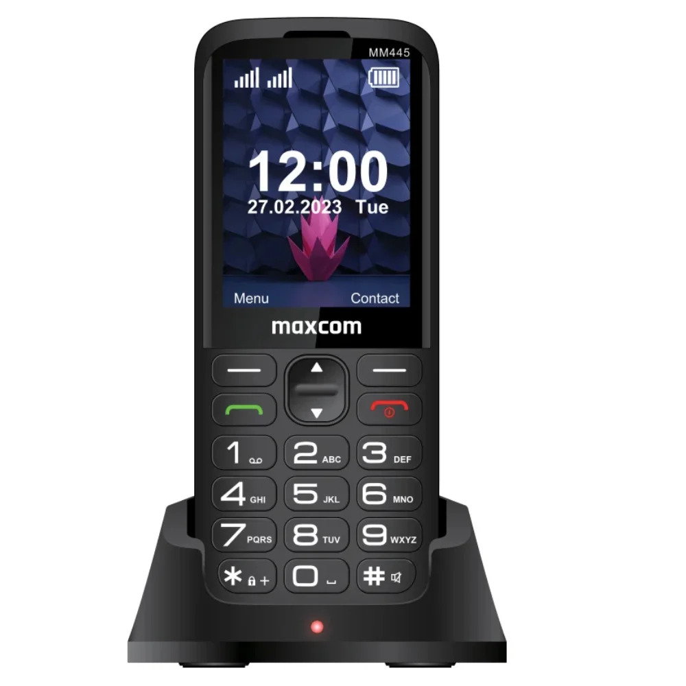 Maxcom MM445 4G (Dual Sim) 2.8" με Βάση Φόρτισης, Μεγάλα Πλήκτρα, Ραδιόφωνο, Φακό και Πλήκτρο Έκτακτης Ανάγκης Μαύρο Maxcom MM445 4G (Dual Sim) 2.8" με Βάση Φόρτισης, Μεγάλα Πλήκτρα, Ραδιόφωνο, Φακό και Πλήκτρο Έκτακτης Ανάγκης Μαύρο