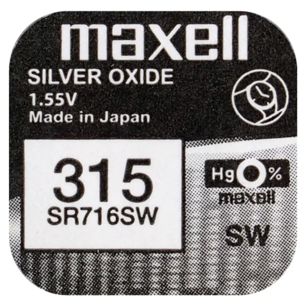 Buttoncell Maxell 315 SR716SW 1.55V Τεμ. 1 Buttoncell Maxell 315 SR716SW 1.55V Τεμ. 1