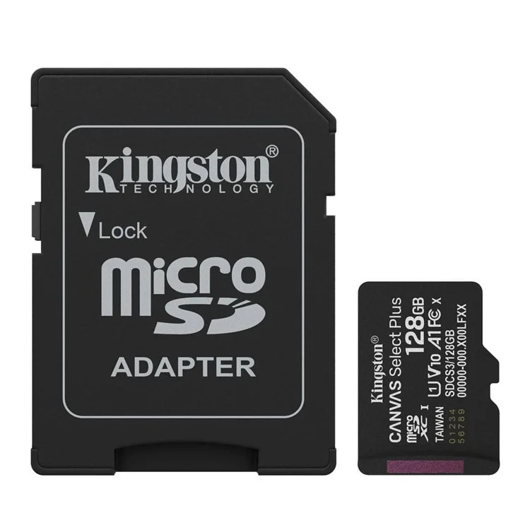 Κάρτα Μνήμης Kingston Canvas Select Plus+ MicroSDXC 128GB Class 10 με SD Adapter έως 150MB/s SDCS3/128GB Κάρτα Μνήμης Kingston Canvas Select Plus+ MicroSDXC 128GB Class 10 με SD Adapter έως 150MB/s SDCS3/128GB