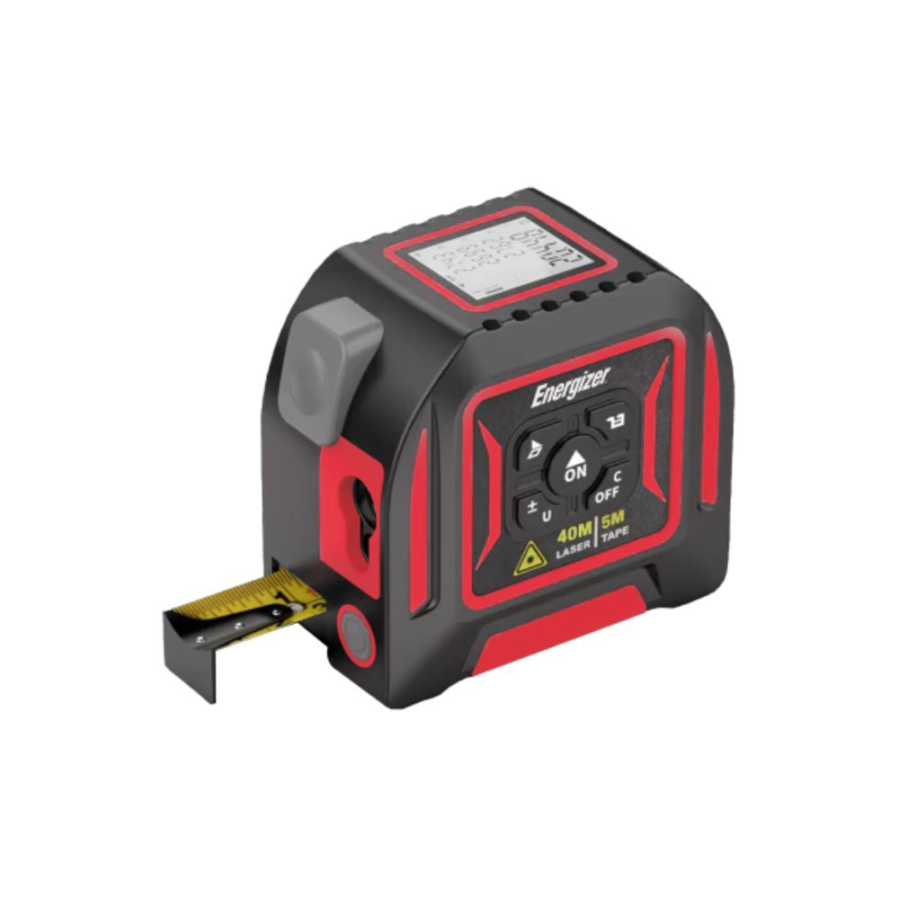Laser Μετροταινία Energizer 3MT40 5m και Μετρητής Laser 40m με Επαναφορτιζόμενη Μπαταρία 50mAh και 3 Μονάδες Μέτρησης Laser Μετροταινία Energizer 3MT40 5m και Μετρητής Laser 40m με Επαναφορτιζόμενη Μπαταρία 50mAh και 3 Μονάδες Μέτρησης