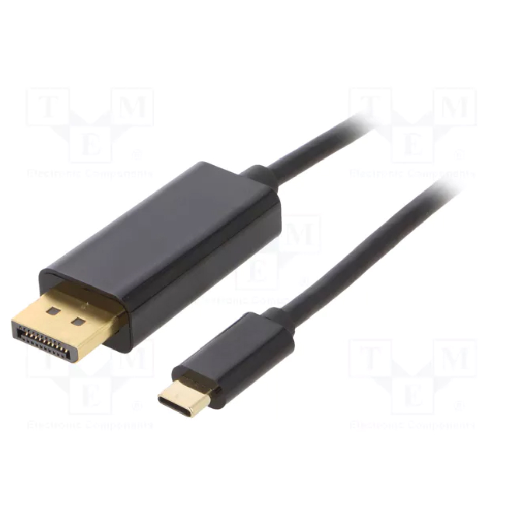 Καλώδιο σύνδεσης Akyga AK-AV-16 USB-C σε DisplayPort 4Κ 60Hz Μαύρο 1.8m Καλώδιο σύνδεσης Akyga AK-AV-16 USB-C σε DisplayPort 4Κ 60Hz Μαύρο 1.8m