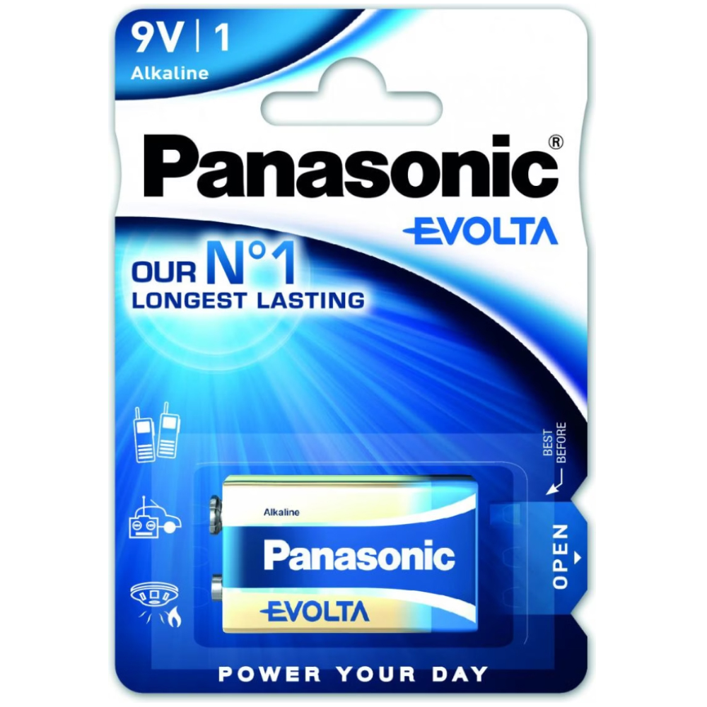 Μπαταρία Αλκαλική Panasonic Evolta 6LR61EGE 9V Τεμ.1 Μπαταρία Αλκαλική Panasonic Evolta 6LR61EGE 9V Τεμ.1