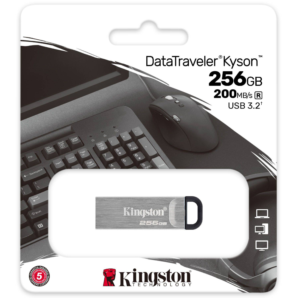 USB Kingston Data Traveller Kyson 3.2 Gen.1 256GB με Μεταλλικό Κέλυφος DTKN/256GB USB Kingston Data Traveller Kyson 3.2 Gen.1 256GB με Μεταλλικό Κέλυφος DTKN/256GB