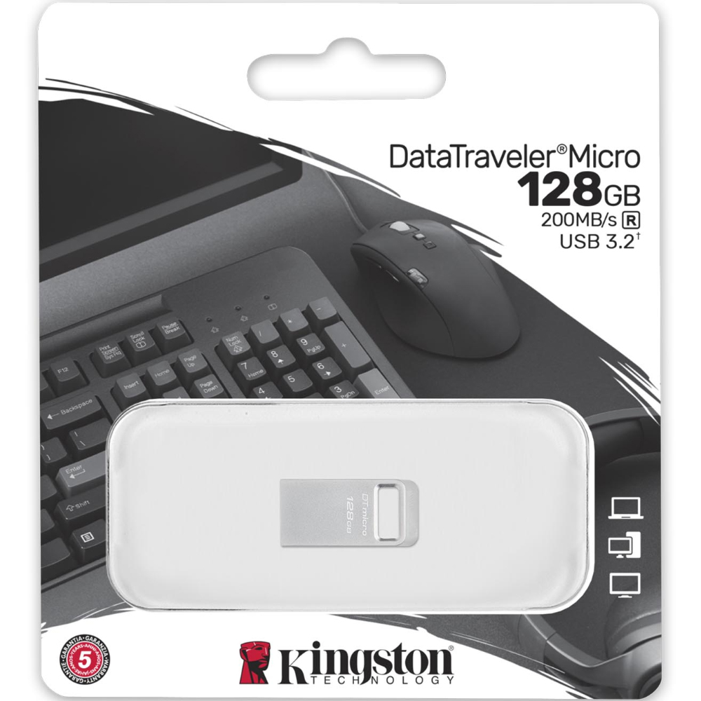 USB Kingston Data Traveller Micro 3.2 Gen.1 128GB Metallic Ultra-small DTMC3G2/128GB USB Kingston Data Traveller Micro 3.2 Gen.1 128GB Metallic Ultra-small DTMC3G2/128GB