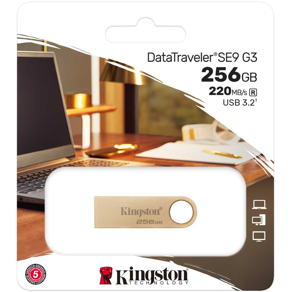 USB Kingston Data Traveller SE9 G3 3.2 256GB Metallic Gold DTSE9G3/256GB USB Kingston Data Traveller SE9 G3 3.2 256GB Metallic Gold DTSE9G3/256GB