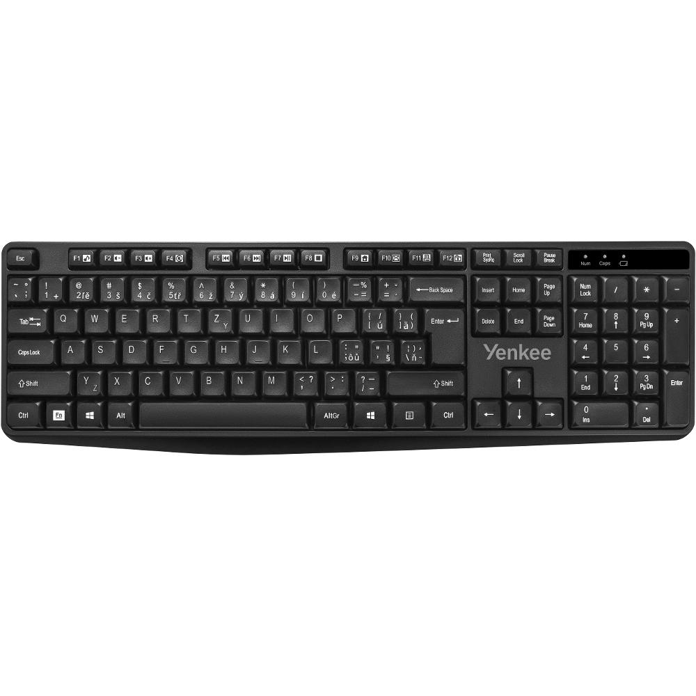 Aσύρματο Πληκτρολόγιο Yenkee YKB 2020CS με Χαμηλού Προφίλ Αθόρυβα Πλήκτρα και LED Ένδειξη Μπαταρίας Μαύρο Aσύρματο Πληκτρολόγιο Yenkee YKB 2020CS με Χαμηλού Προφίλ Αθόρυβα Πλήκτρα και LED Ένδειξη Μπαταρίας Μαύρο