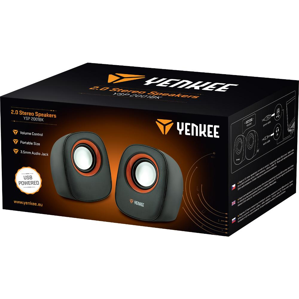 Yenkee YSP 2001BK Stereo Mini Ηχεία 2.0 6W Παροχή Ρεύματος μέσω USB-A Μαύρα Yenkee YSP 2001BK Stereo Mini Ηχεία 2.0 6W Παροχή Ρεύματος μέσω USB-A Μαύρα
