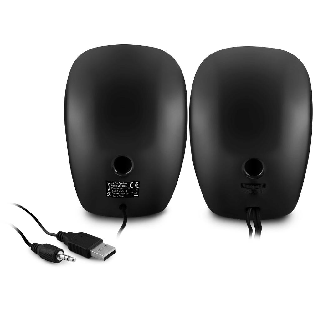 Yenkee YSP 2001BK Stereo Mini Ηχεία 2.0 6W Παροχή Ρεύματος μέσω USB-A Μαύρα Yenkee YSP 2001BK Stereo Mini Ηχεία 2.0 6W Παροχή Ρεύματος μέσω USB-A Μαύρα