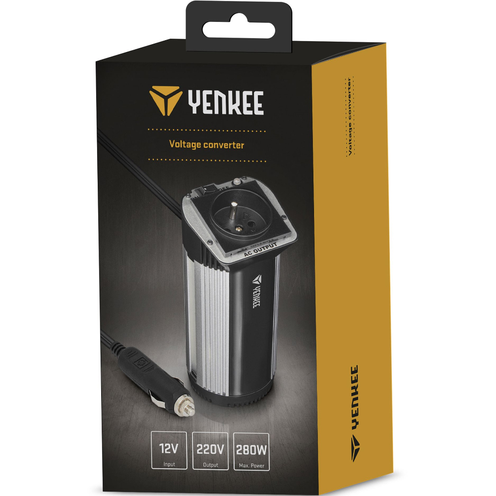 Φορτιστής Μετατροπέας 12V σε 240V Αυτοκινήτου Yenkee YAU 140 με 1 Έξοδο Σούκο 280W και Διακόπτη Ασφαλείας Φορτιστής Μετατροπέας 12V σε 240V Αυτοκινήτου Yenkee YAU 140 με 1 Έξοδο Σούκο 280W και Διακόπτη Ασφαλείας