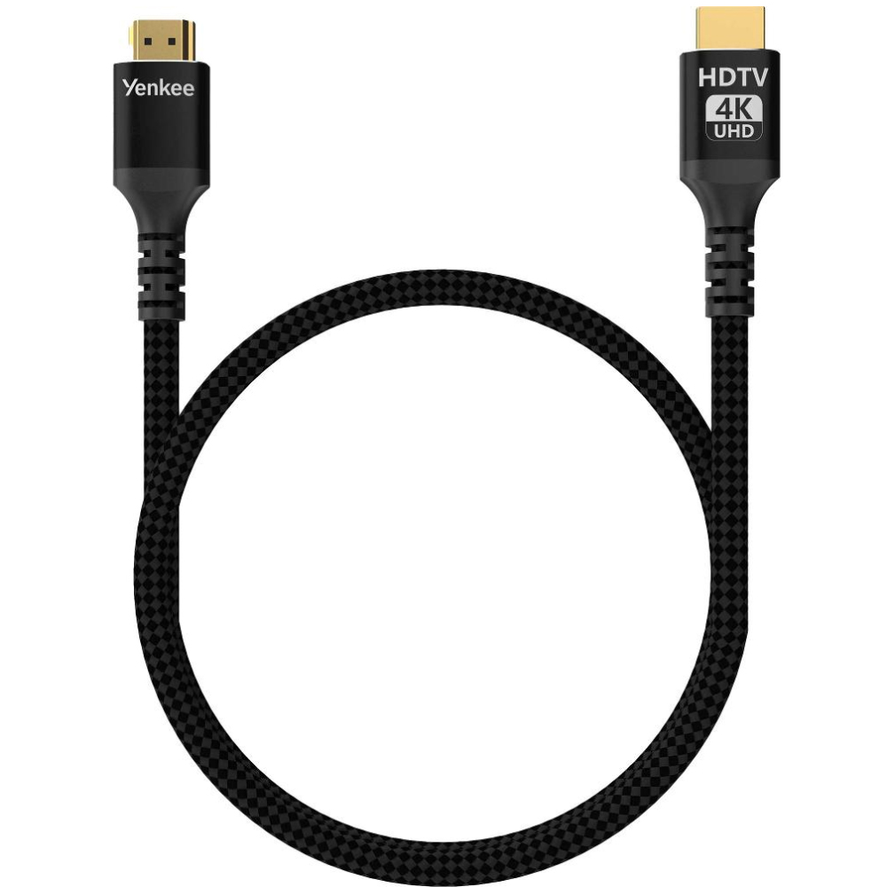 Καλώδιο HDMI Yenkee YCH 115 2.0 4K/60Hz Gold Plated Braided Μαύρο 1.5m Καλώδιο HDMI Yenkee YCH 115 2.0 4K/60Hz Gold Plated Braided Μαύρο 1.5m