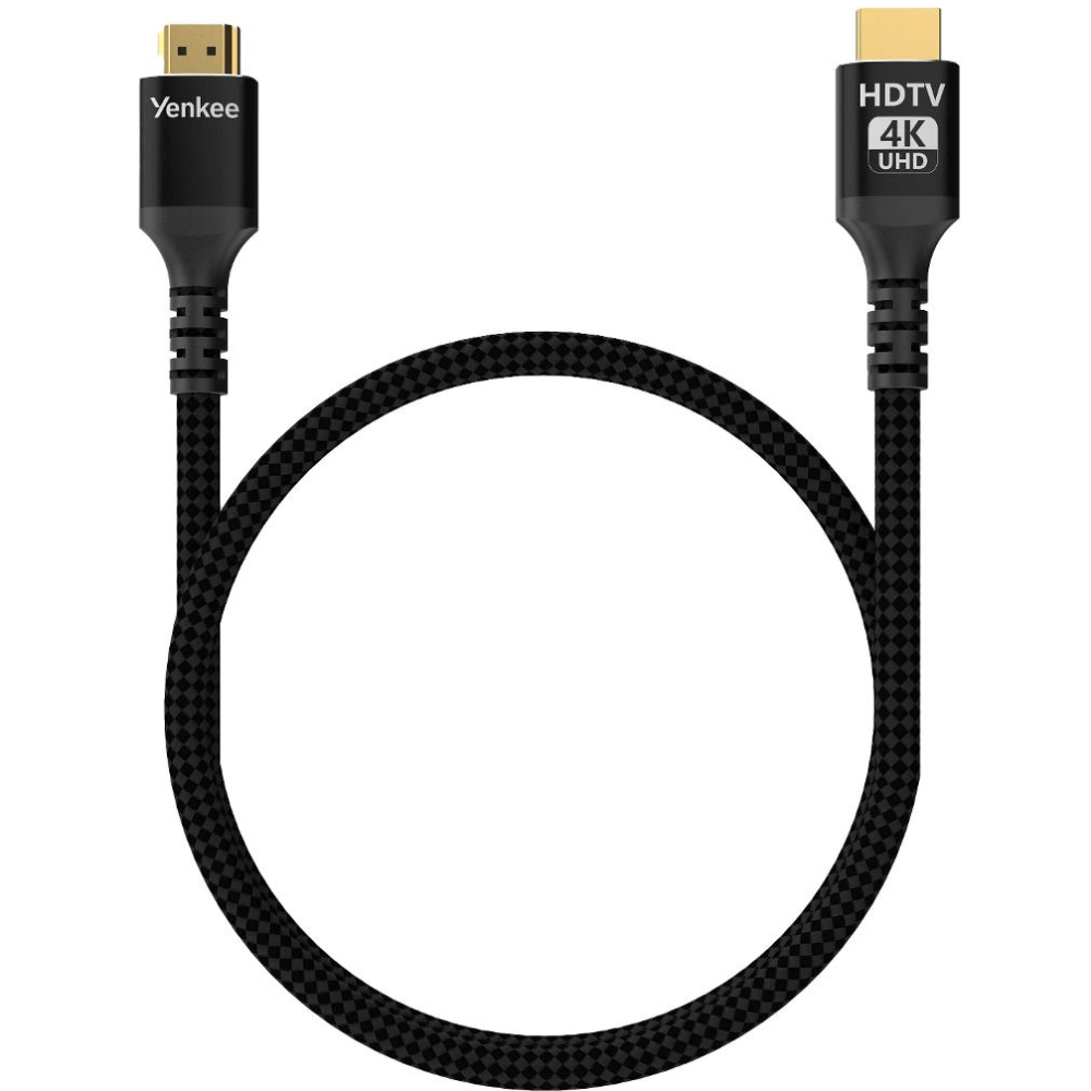 Καλώδιο HDMI Yenkee YCH 130 2.0 4K/60Hz Gold Plated Braided Μαύρο 3m Καλώδιο HDMI Yenkee YCH 130 2.0 4K/60Hz Gold Plated Braided Μαύρο 3m