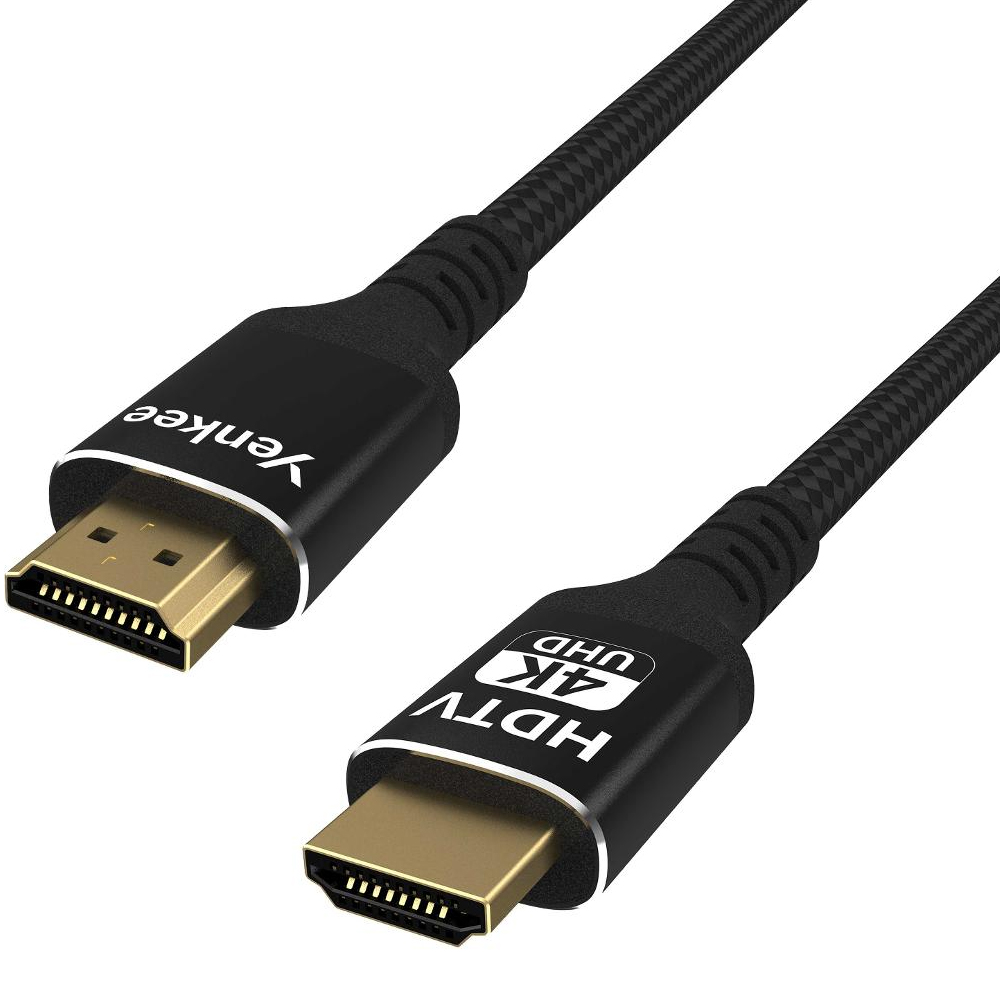 Καλώδιο HDMI Yenkee YCH 130 2.0 4K/60Hz Gold Plated Braided Μαύρο 3m Καλώδιο HDMI Yenkee YCH 130 2.0 4K/60Hz Gold Plated Braided Μαύρο 3m