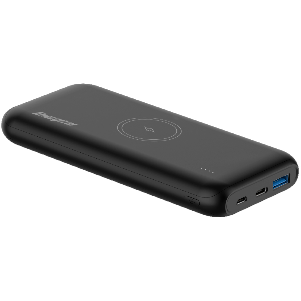 Power Bank Energizer Energizer QE10009PQ 10000mAh PD20W με 1xUSB-C 1xUSB-A Ασύρματη Φόρτιση 15W και LED Ένδειξη Μπαταρίας Μαύρο Power Bank Energizer Energizer QE10009PQ 10000mAh PD20W με 1xUSB-C 1xUSB-A Ασύρματη Φόρτιση 15W και LED Ένδειξη Μπαταρίας Μαύρο