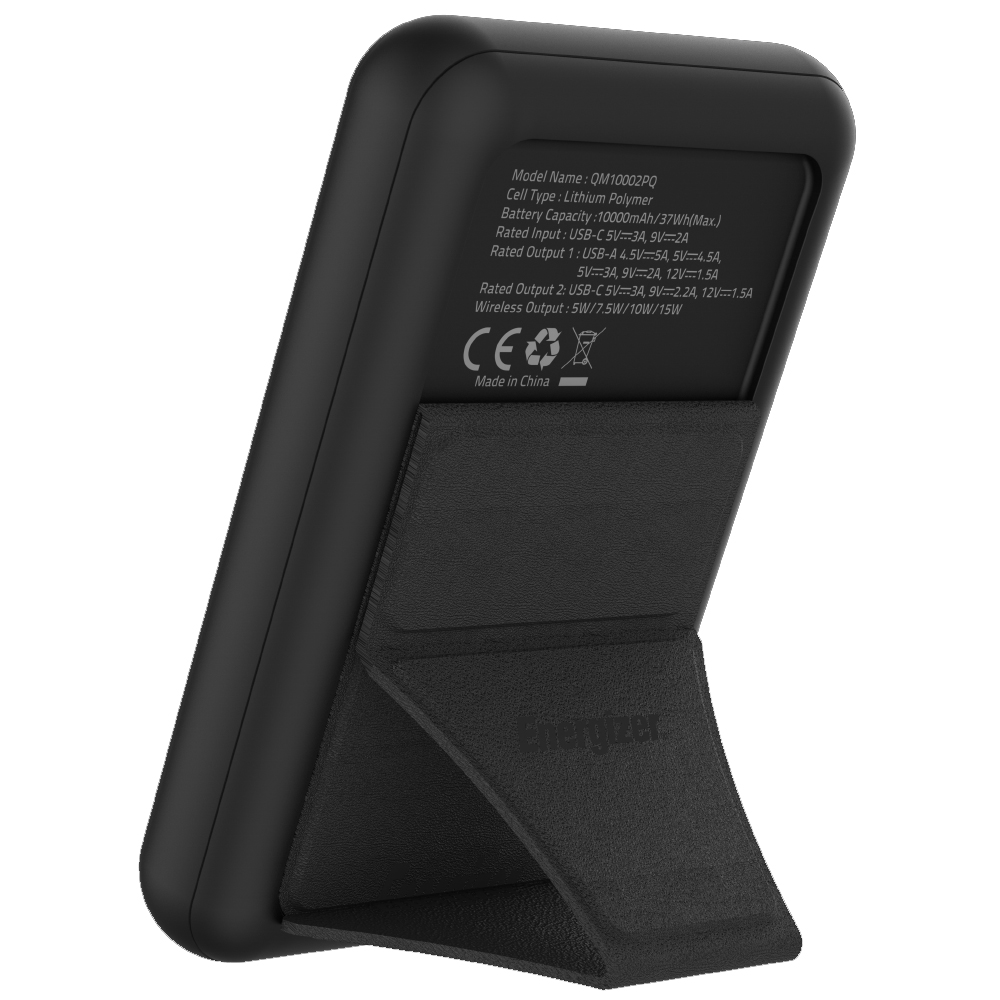 Power Bank Energizer QM10002PQ 10000mAh 22.5W Fast Charge με 1xUSB-C 1xUSB-A Ασύρματη Φόρτιση 15W και LED Ένδειξη Μπαταρίας Μαύρο Power Bank Energizer QM10002PQ 10000mAh 22.5W Fast Charge με 1xUSB-C 1xUSB-A Ασύρματη Φόρτιση 15W και LED Ένδειξη Μπαταρίας Μαύρο