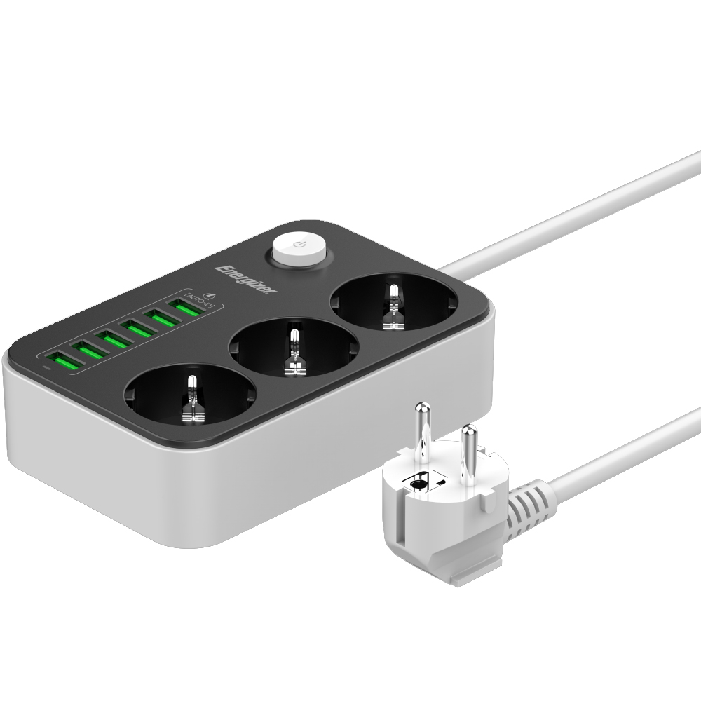 Επιτραπέζιος Φορτιστής Energizer EPB2500W01EU 2500W 10A Max με 3xΣούκο + 6xUSB-A 17W, Διακόπτη Ασφαλείας On/Off με Καλώδιο 2m Μαύρος Επιτραπέζιος Φορτιστής Energizer EPB2500W01EU 2500W 10A Max με 3xΣούκο + 6xUSB-A 17W, Διακόπτη Ασφαλείας On/Off με Καλώδιο 2m Μαύρος