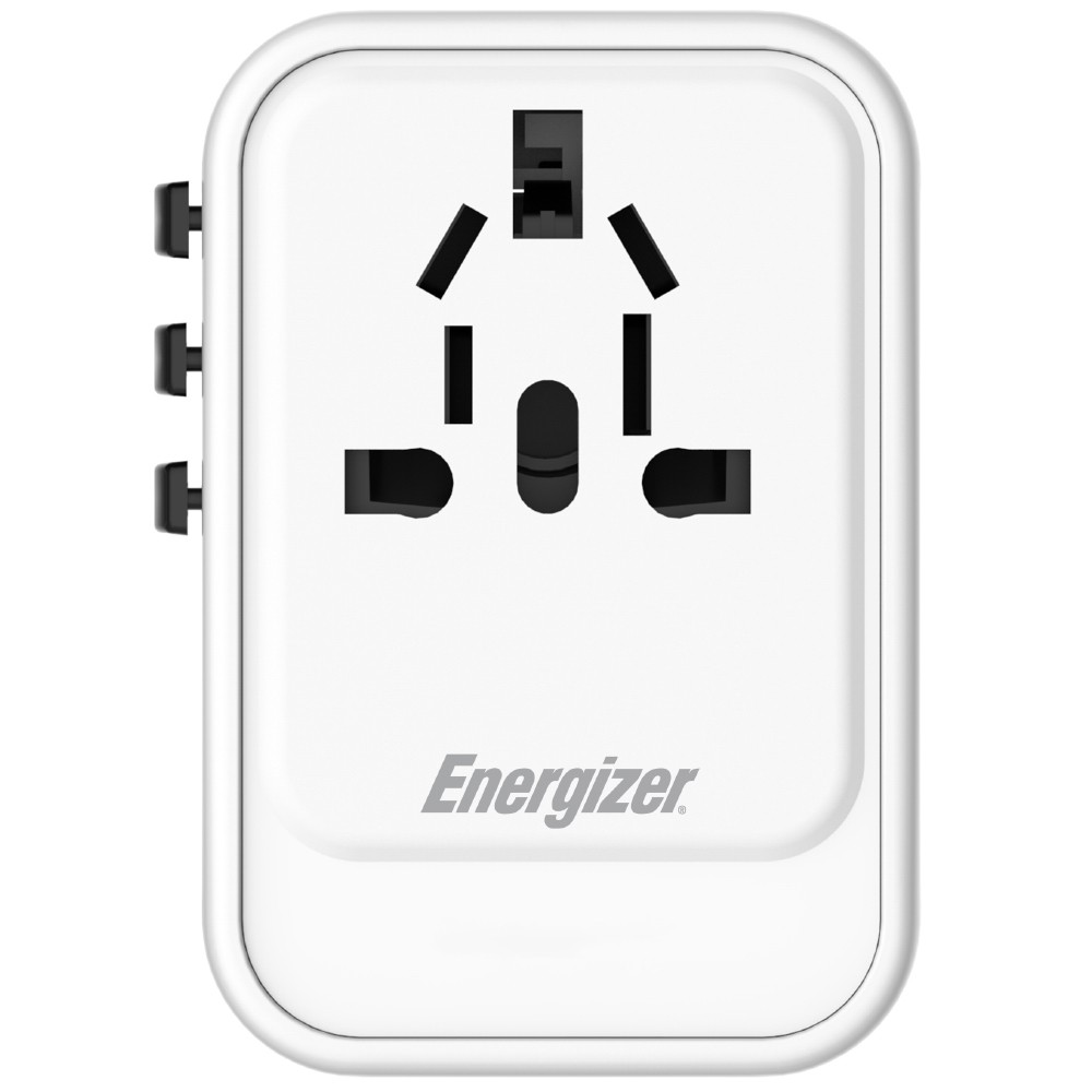 Παγκόσμιος Φορτιστής Ταξιδίου Energizer ETC200 US/AU UK EU με 1xUSB-A 18W και 2xUSB-C 20W/12W Λευκός Παγκόσμιος Φορτιστής Ταξιδίου Energizer ETC200 US/AU UK EU με 1xUSB-A 18W και 2xUSB-C 20W/12W Λευκός