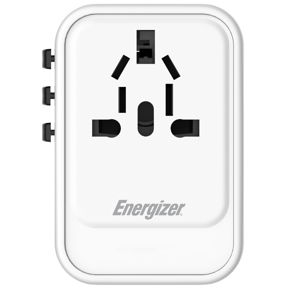 Παγκόσμιος Φορτιστής Ταξιδίου Energizer ETC650 US/AU UK EU με 1xUSB-A QC 30W και 2xUSB-C PD65W GaN Λευκός Παγκόσμιος Φορτιστής Ταξιδίου Energizer ETC650 US/AU UK EU με 1xUSB-A QC 30W και 2xUSB-C PD65W GaN Λευκός