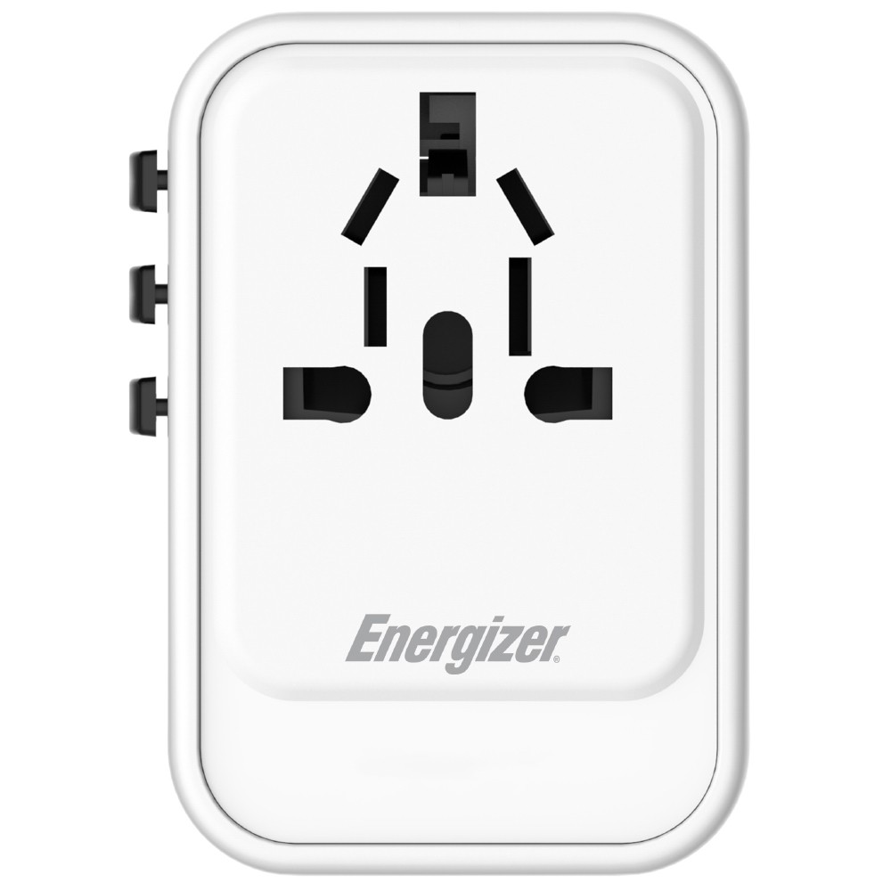 Παγκόσμιος Φορτιστής Ταξιδίου Energizer ETC650 US/AU UK EU με 1xUSB-A QC 30W και 2xUSB-C PD65W GaN Λευκός Παγκόσμιος Φορτιστής Ταξιδίου Energizer ETC650 US/AU UK EU με 1xUSB-A QC 30W και 2xUSB-C PD65W GaN Λευκός