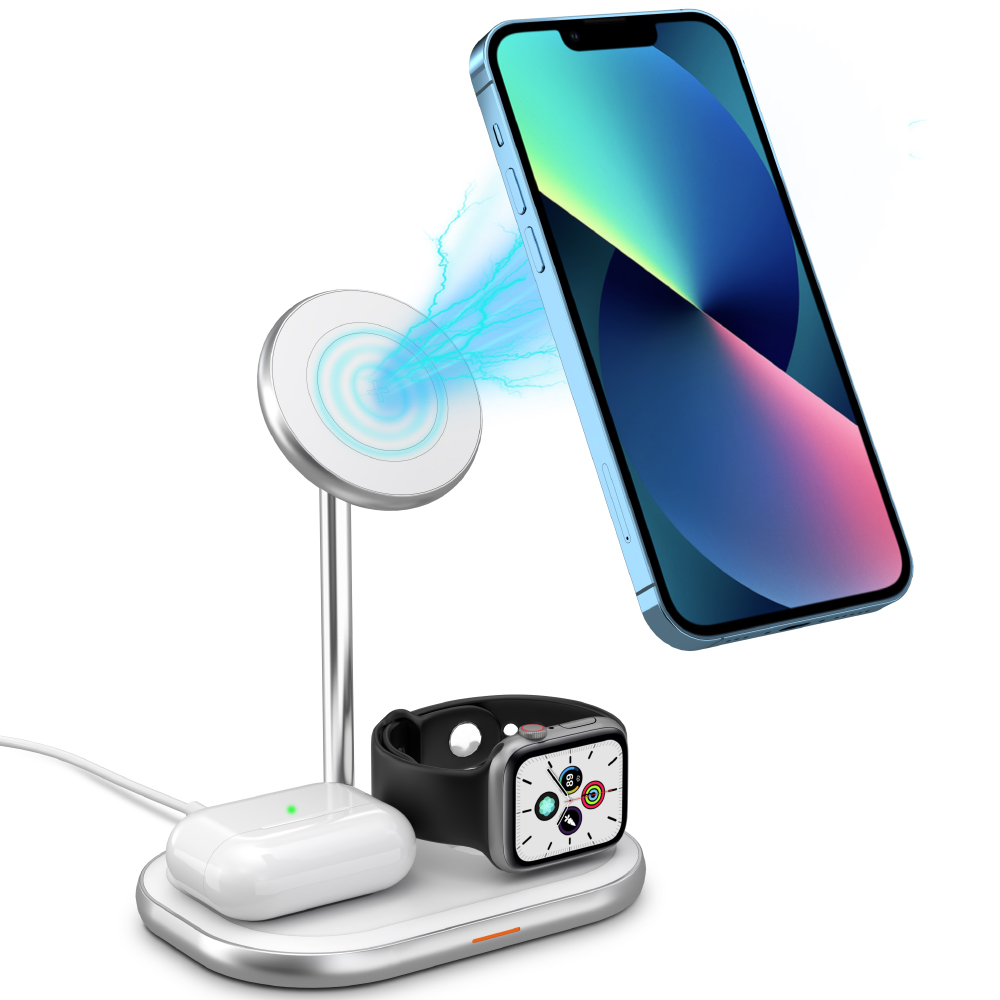 Ασύρματος Φορτιστής 3 σε 1 Energizer WCP303 15W Fast Charge USB-C Λευκός Ασύρματος Φορτιστής 3 σε 1 Energizer WCP303 15W Fast Charge USB-C Λευκός