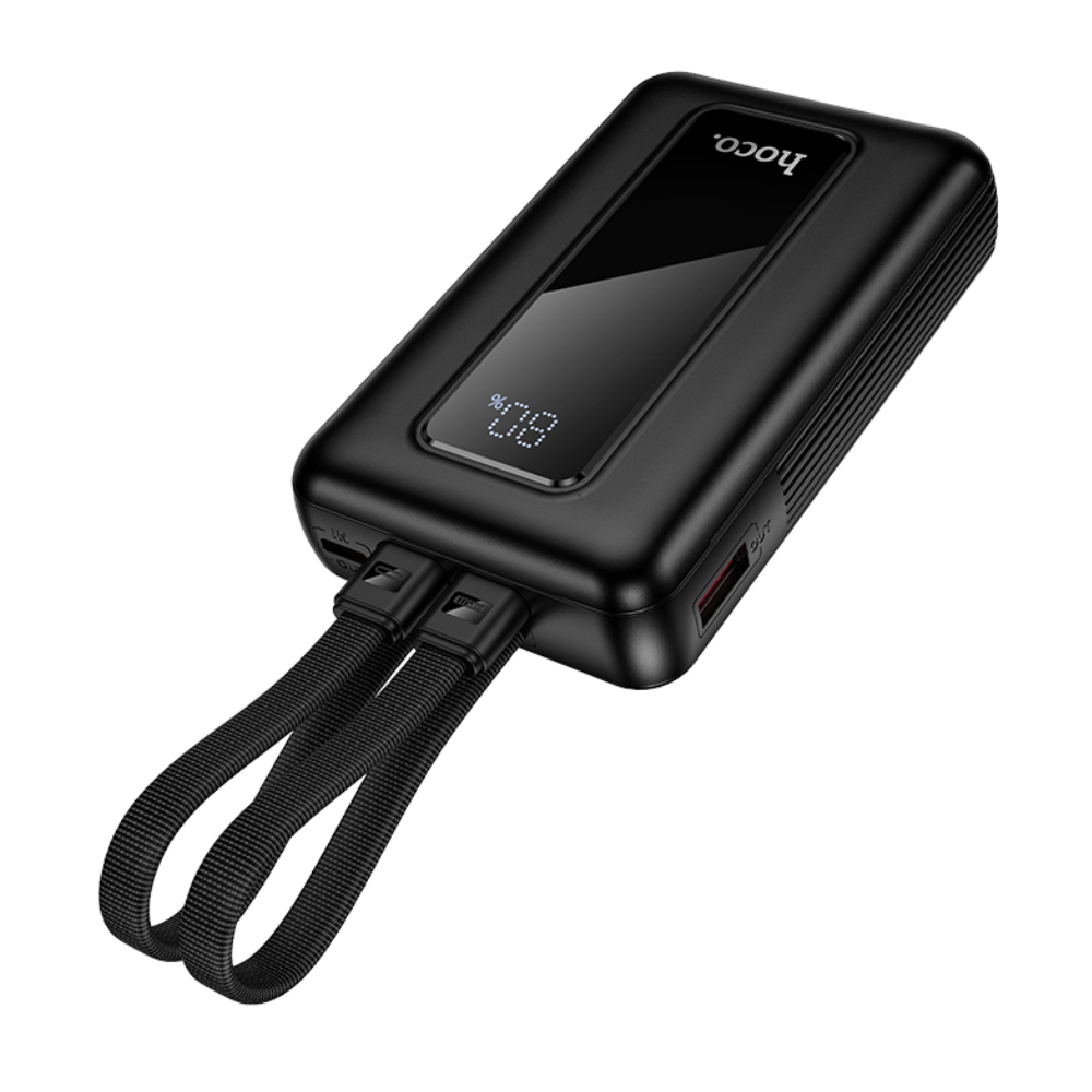 Power Bank Hoco J162 Full Power 10000mAh PD20W+22.5W QC με Θύρες USB+USB-C Ενσωματωμένα Καλώδια USB+Lighting και LED Ένδειξη Μπαταρίας Μαύρο Power Bank Hoco J162 Full Power 10000mAh PD20W+22.5W QC με Θύρες USB+USB-C Ενσωματωμένα Καλώδια USB+Lighting και LED Ένδειξη Μπαταρίας Μαύρο