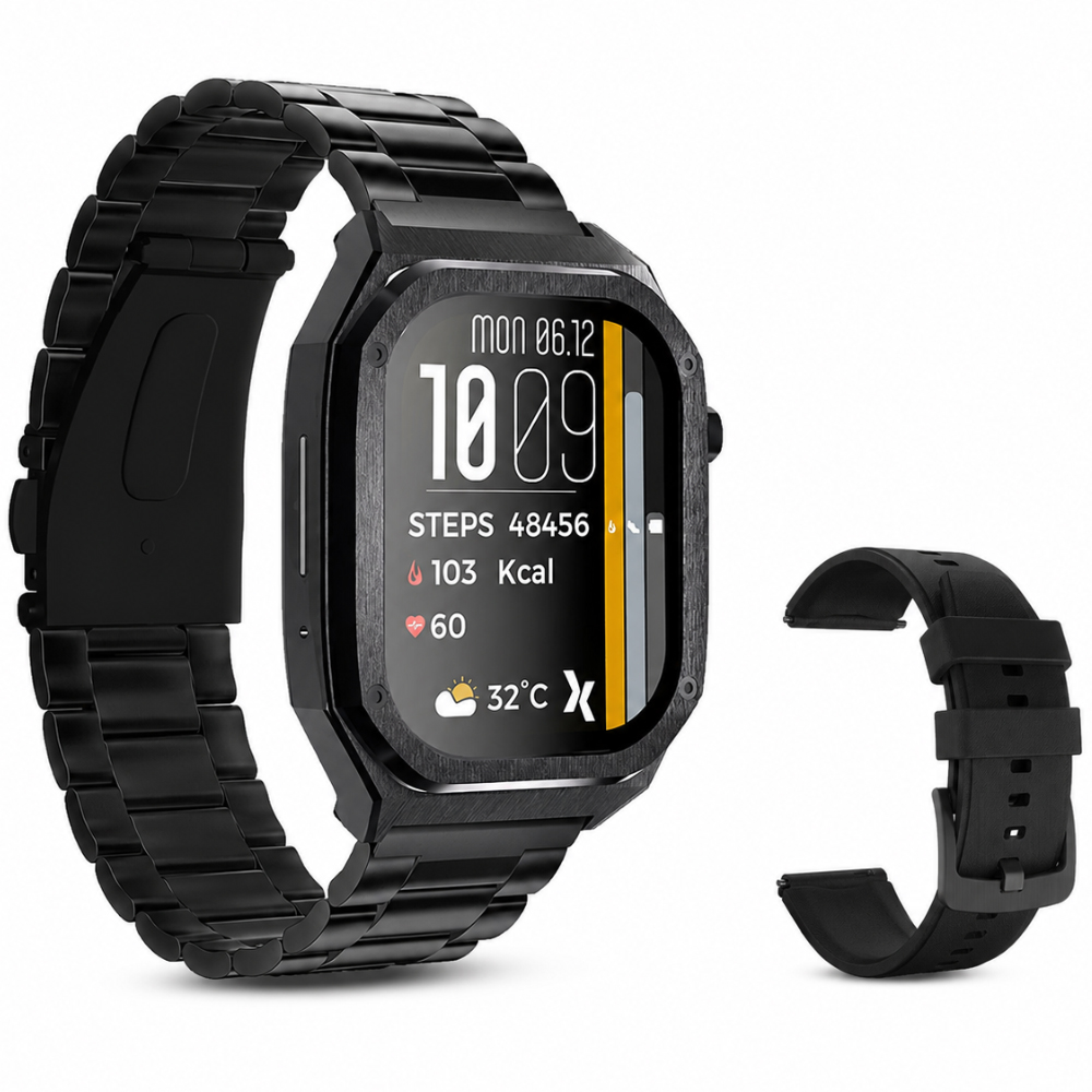 Smartwatch Maxcom FW65 Iron S 1.95” Amoled IP68 400mAh με Έξτρα Λουράκι Μαύρο Smartwatch Maxcom FW65 Iron S 1.95” Amoled IP68 400mAh με Έξτρα Λουράκι Μαύρο