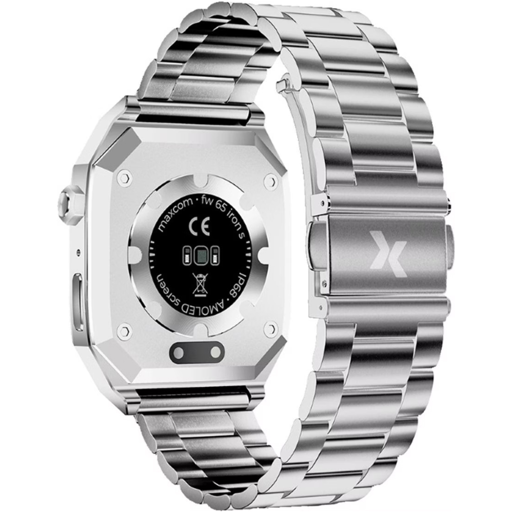 Smartwatch Maxcom FW65 Iron S 1.95” Amoled IP68 400mAh με Έξτρα Λουράκι Ασημί Smartwatch Maxcom FW65 Iron S 1.95” Amoled IP68 400mAh με Έξτρα Λουράκι Ασημί