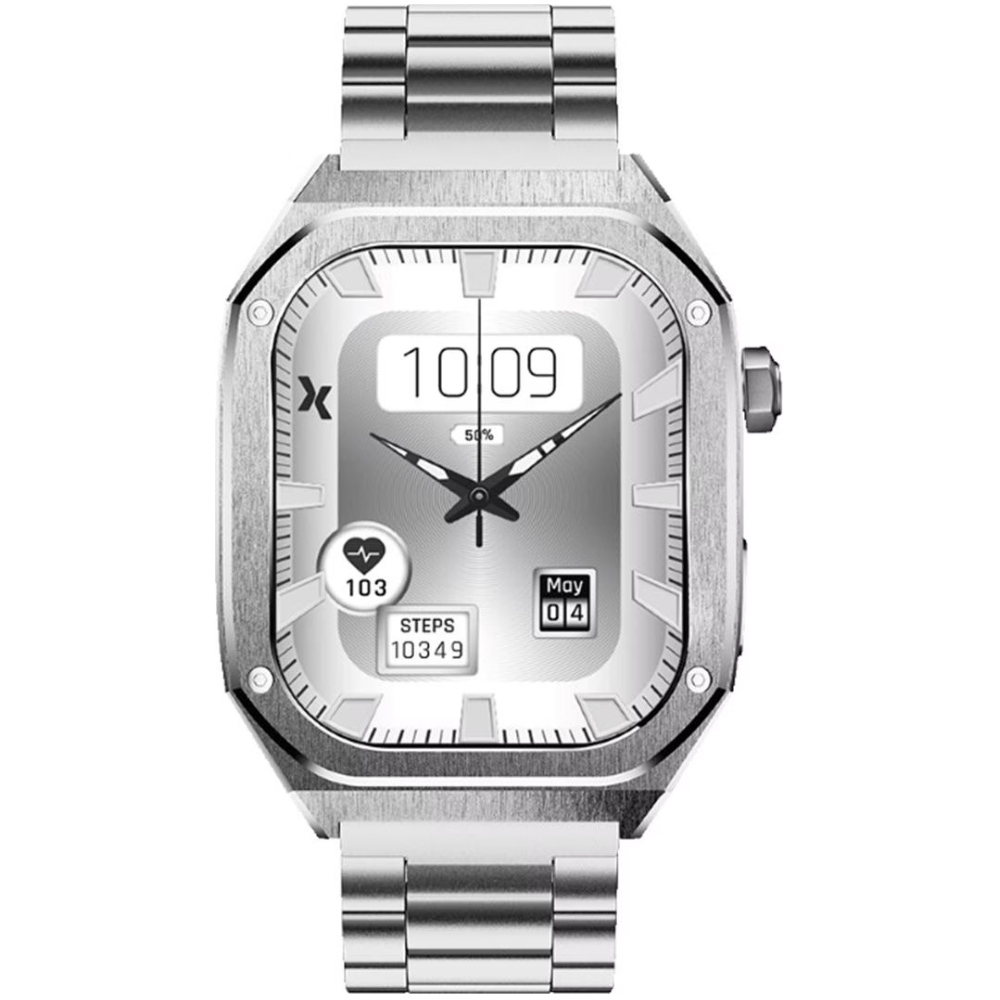 Smartwatch Maxcom FW65 Iron S 1.95” Amoled IP68 400mAh με Έξτρα Λουράκι Ασημί Smartwatch Maxcom FW65 Iron S 1.95” Amoled IP68 400mAh με Έξτρα Λουράκι Ασημί