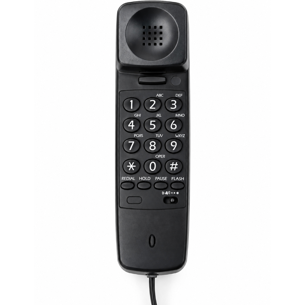 Σταθερό Ψηφιακό Τηλέφωνο WiTech WT-5001BLK Μαύρο με πλήκτρο SOS και 10 Μνήμες Σταθερό Ψηφιακό Τηλέφωνο WiTech WT-5001BLK Μαύρο με πλήκτρο SOS και 10 Μνήμες