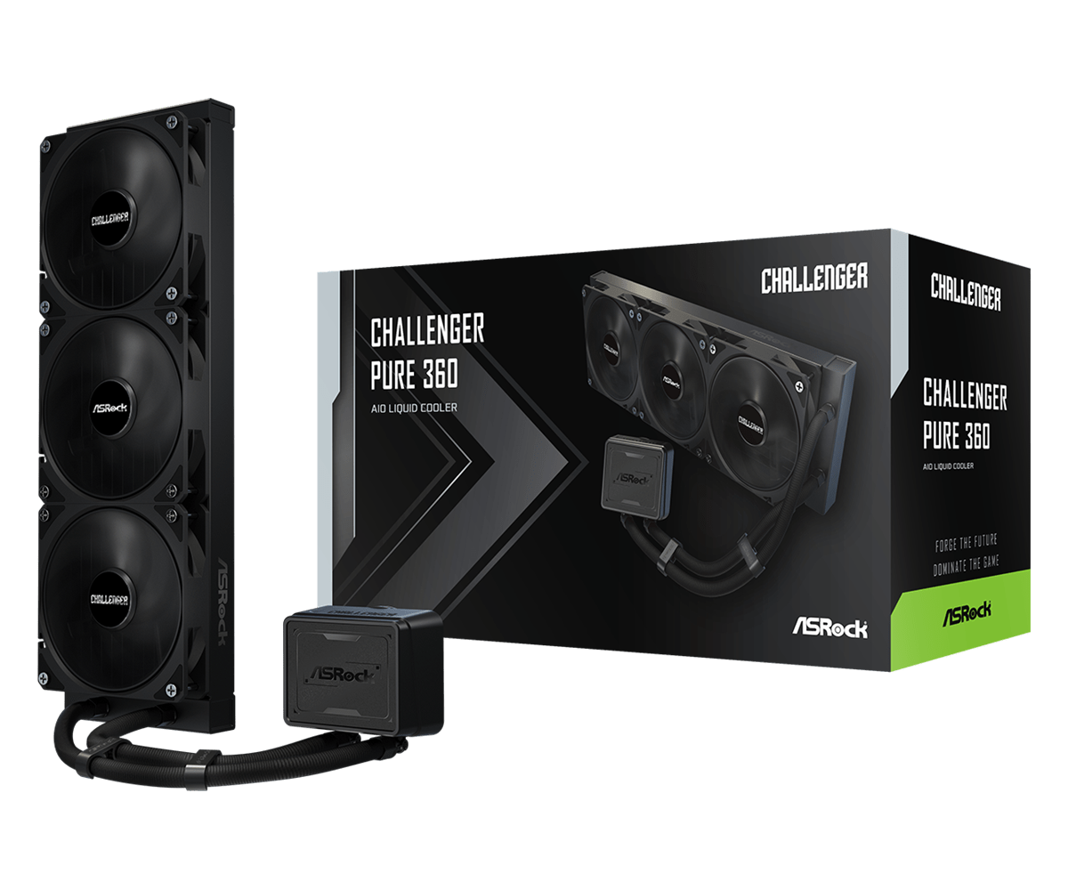 ASRock Challenger Pure 360 Υδρόψυξη Επεξεργαστή Τριπλού Ανεμιστήρα 120mm για Socket AM4/AM5/1700