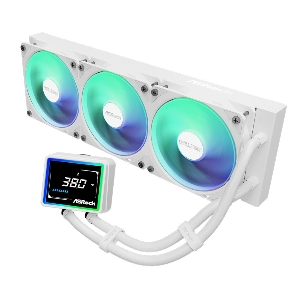 ASRock Challenger 360 Digital White Υδρόψυξη Επεξεργαστή Τριπλού Ανεμιστήρα 120mm ARGB