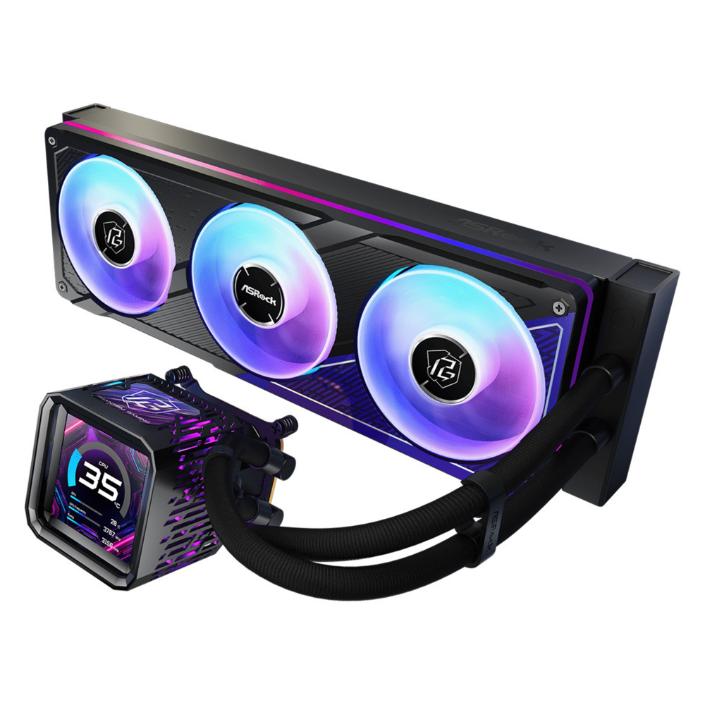 ASRock Phantom Gaming 360 LCD Υδρόψυξη Επεξεργαστή Τριπλού Ανεμιστήρα 120mm Socket AM4/AM5/1700 ARGB