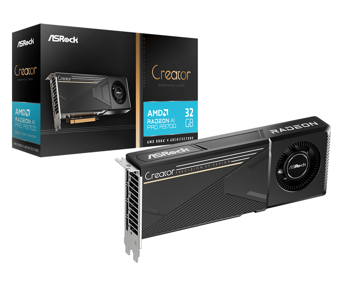 ASRock Radeon AI Pro R9700 32GB GDDR6 Creator