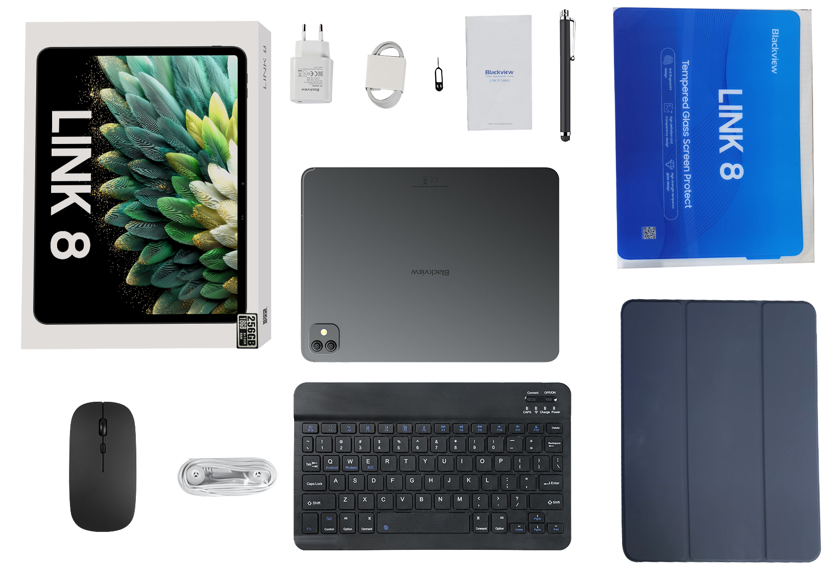 BlackView Link 8 12.7" 2K με WiFi (6GB/256GB) Grey Set Packing