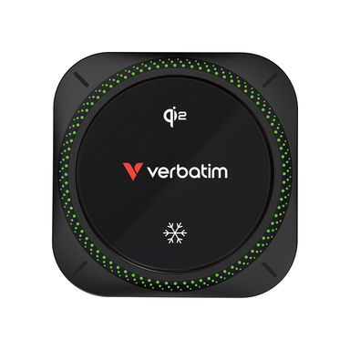 Verbatim Drive Qi2 15w Rgb Βάση Κινητού Αυτοκινήτου με Ρυθμιζόμενα Άγκιστρα και Ασύρματη Φόρτιση Μα