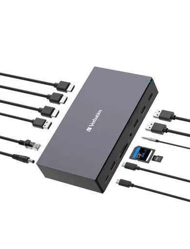Verbatim CDS-17 USB-C Docking Station με DisplayPort / HDMI 4K PD Ethernet