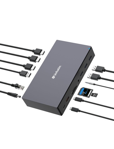 Verbatim CDS-17 USB-C Docking Station με DisplayPort / HDMI 4K PD Ethernet