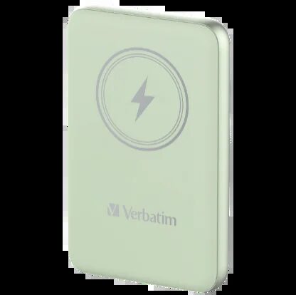 Verbatim Charge 'n' Go Magnetic Wireless Power Bank 5000 mAh Green